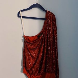 Lulus red sequin bodysuit!